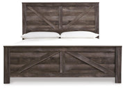 Wynnlow King Crossbuck Panel Bed, Dresser, Mirror and Nightstand