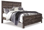 Wynnlow King Crossbuck Panel Bed, Dresser, Mirror and Nightstand