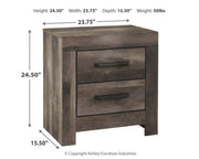 Wynnlow King Crossbuck Panel Bed, Dresser, Mirror and Nightstand