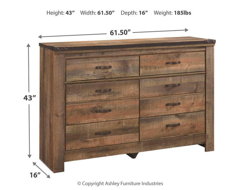 Trinell Twin Bookcase Bed, Dresser and 2 Nightstands
