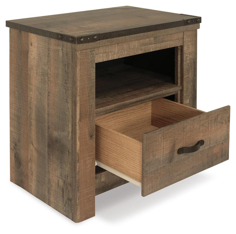 Trinell Queen Poster Bed, Dresser, Mirror and Nightstand