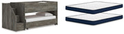 Frandern Twin Over Twin Loft Bed and Mattresses