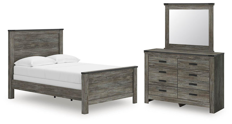 Frandern Full Panel Bed, Dresser and Mirror