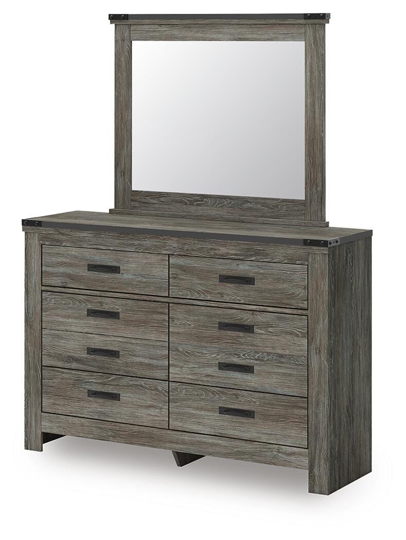 Frandern Twin Panel Bed, Dresser and Mirror