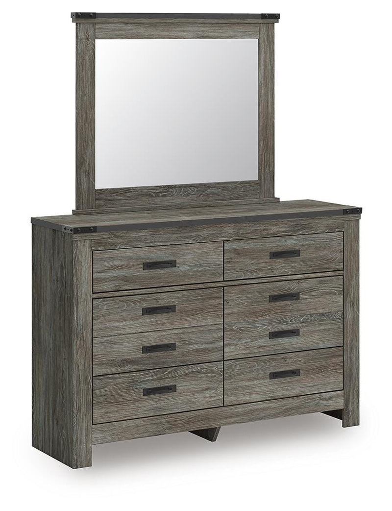 Frandern Twin Bookcase Bed, Dresser and Mirror