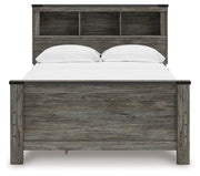 Frandern Full Bookcase Bed with Storage, Dresser and Mirror