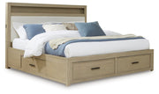 Calmoro Queen Bookcase Bed, Dresser and Mirror