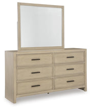 Calmoro Queen Bookcase Bed, Dresser and Mirror