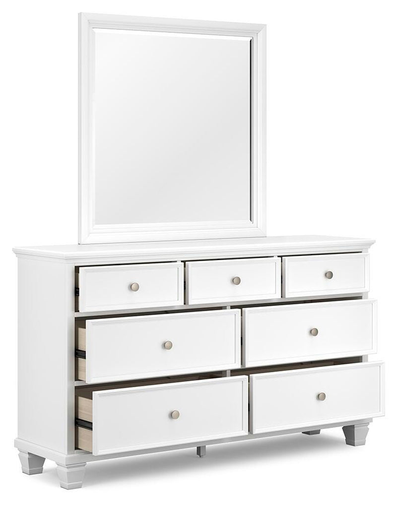 Fortman Queen Panel Bed, Dresser, Mirror and 2 Nightstands