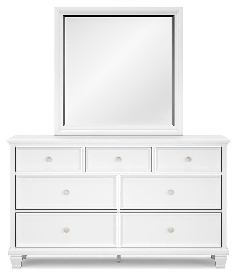 Fortman King Panel Bed, Dresser, Mirror and Nightstand
