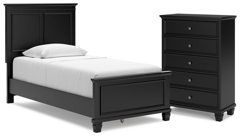 Lanolee Twin Panel Bed and Chest