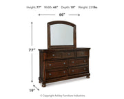 Porter Queen Sleigh Storage Bed, Dresser and Mirror