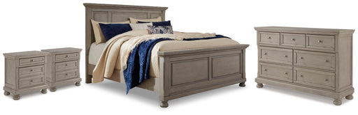 Lettner Queen Panel Bed, Dresser and 2 Nightstands
