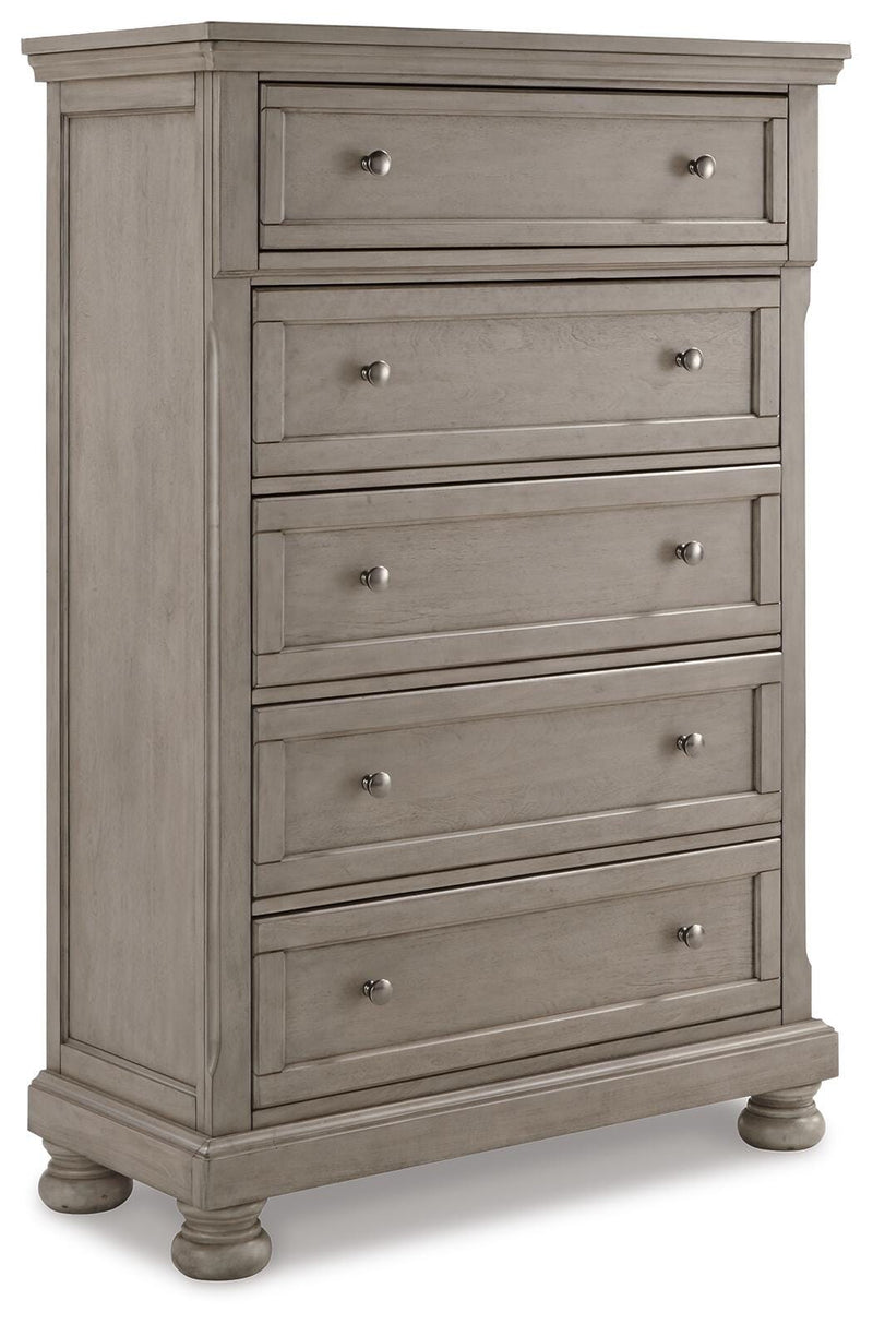 Lettner King Panel Bed, Chest and 2 Nightstands