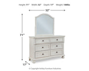Robbinsdale Full Storage Sleigh Bed, Dresser, Mirror, Chest and Nightstand