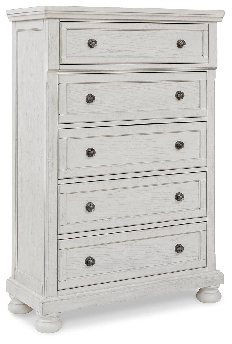 Robbinsdale King Panel Storage Bed, Dresser, Chest and 2 Nightstands