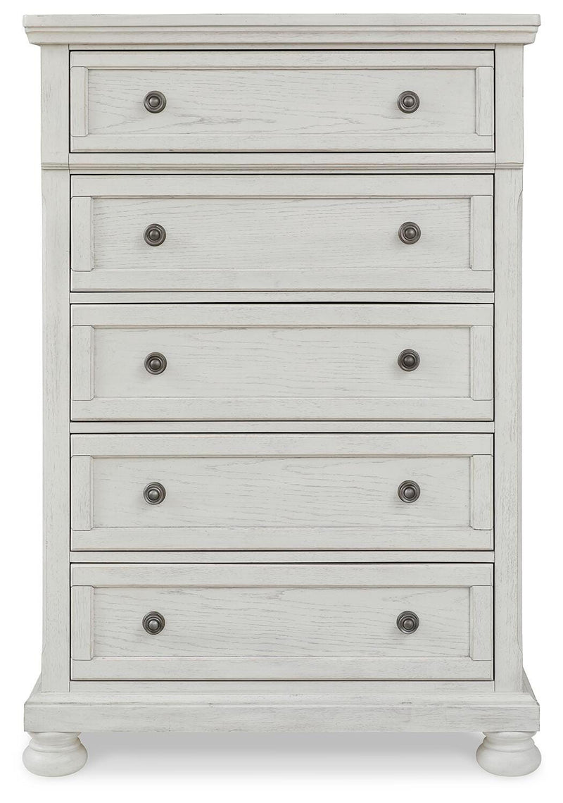 Robbinsdale King Panel Bed, Dresser, Mirror, Chest and 2 Nightstands