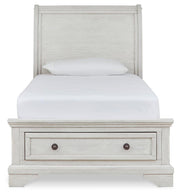 Robbinsdale Twin Storage Bed, Dresser, Mirror and Nightstand