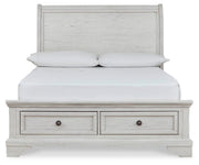 Robbinsdale Full Sleigh Storage Bed, Chest and Nightstand