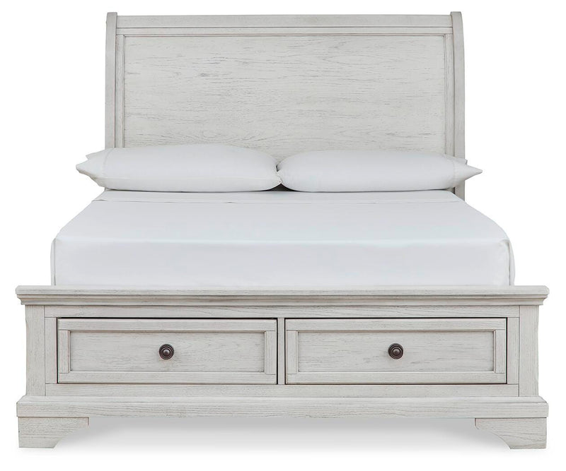 Robbinsdale Full Sleigh Storage Bed, Chest and Nightstand