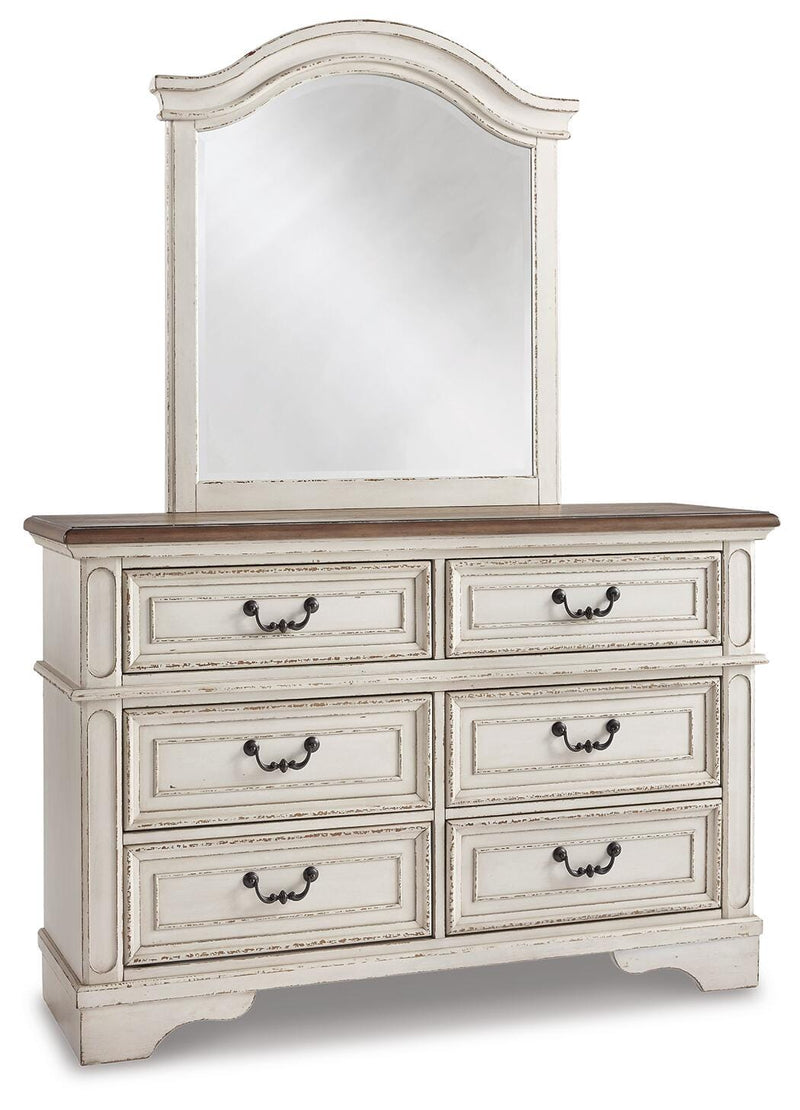 Realyn Twin Panel Bed, Dresser, Mirror, Chest and Nightstand