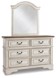 Realyn Full Panel Bed, Dresser, Mirror, Chest and Nightstand