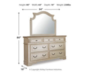 Realyn Full Panel Bed, Dresser, Mirror and Nightstand