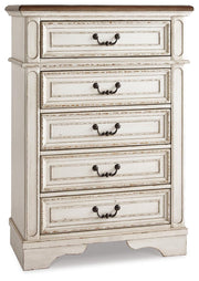 Realyn Full Upholstered Panel Bed, Dresser, Mirror, Chest and 2 Nightstands