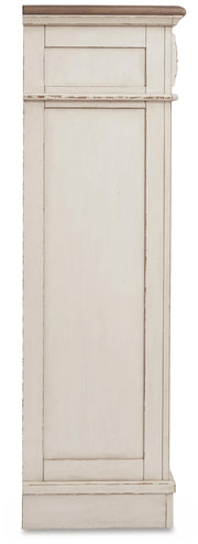 Realyn King Upholstered Panel Bed, Dresser, Chest and Nightstand