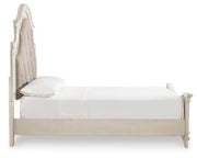 Realyn Queen Upholstered Panel Bed, Dresser and 2 Nightstands
