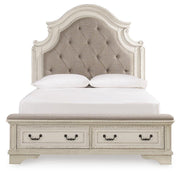 Realyn Queen Panel Bed, Dresser, Mirror, Chest and Nightstand