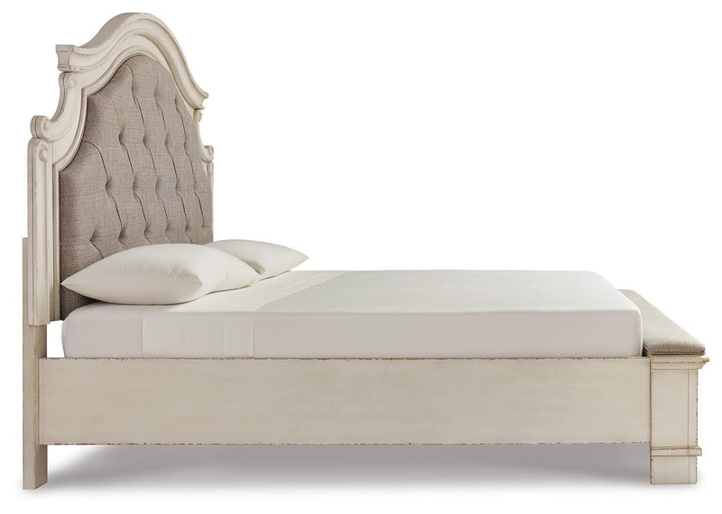 Realyn King Storage Bed, Dresser and Nightstand