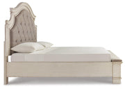 Realyn King Panel Storage Bed, Dresser, Mirror and 2 Nightstands
