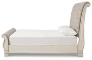 Realyn King Sleigh Bed, Dresser Mirror and Nightstand