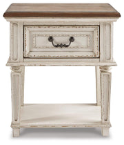 Realyn King Storage Bed, Dresser and Nightstand