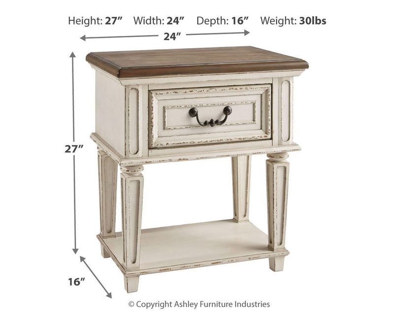 Realyn Twin Storage Daybed, Dresser and Nightstand