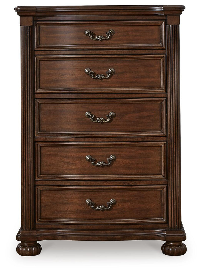 Lavinton Queen Poster Bed, Chest and Nightstand