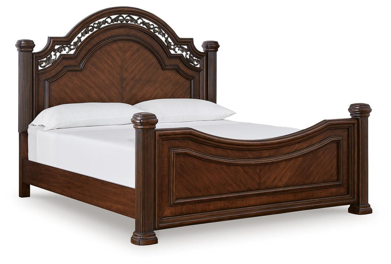 Lavinton Queen Poster Bed, Chest and Nightstand