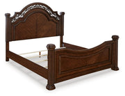 Lavinton King Poster Bed, Dresser, Mirror and Nightstand