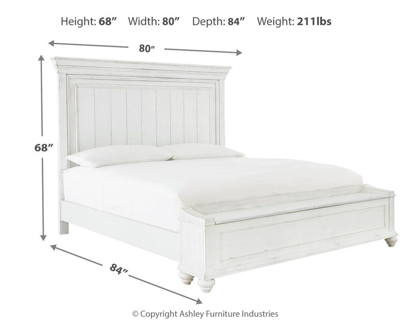 Kanwyn Queen Bed with Mirrored Dresser