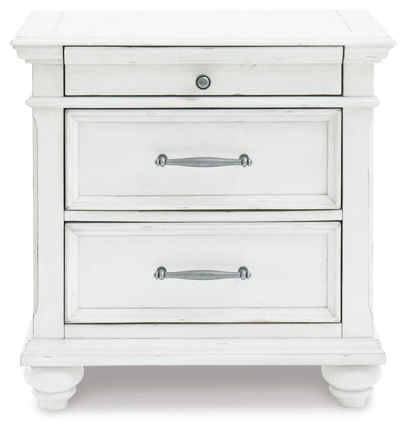 Kanwyn King Panel Bed, Dresser, Mirror and 2 Nightstands