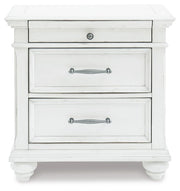 Kanwyn Queen Upholstered Panel Bed, Dresser, Mirror, and Nightstand