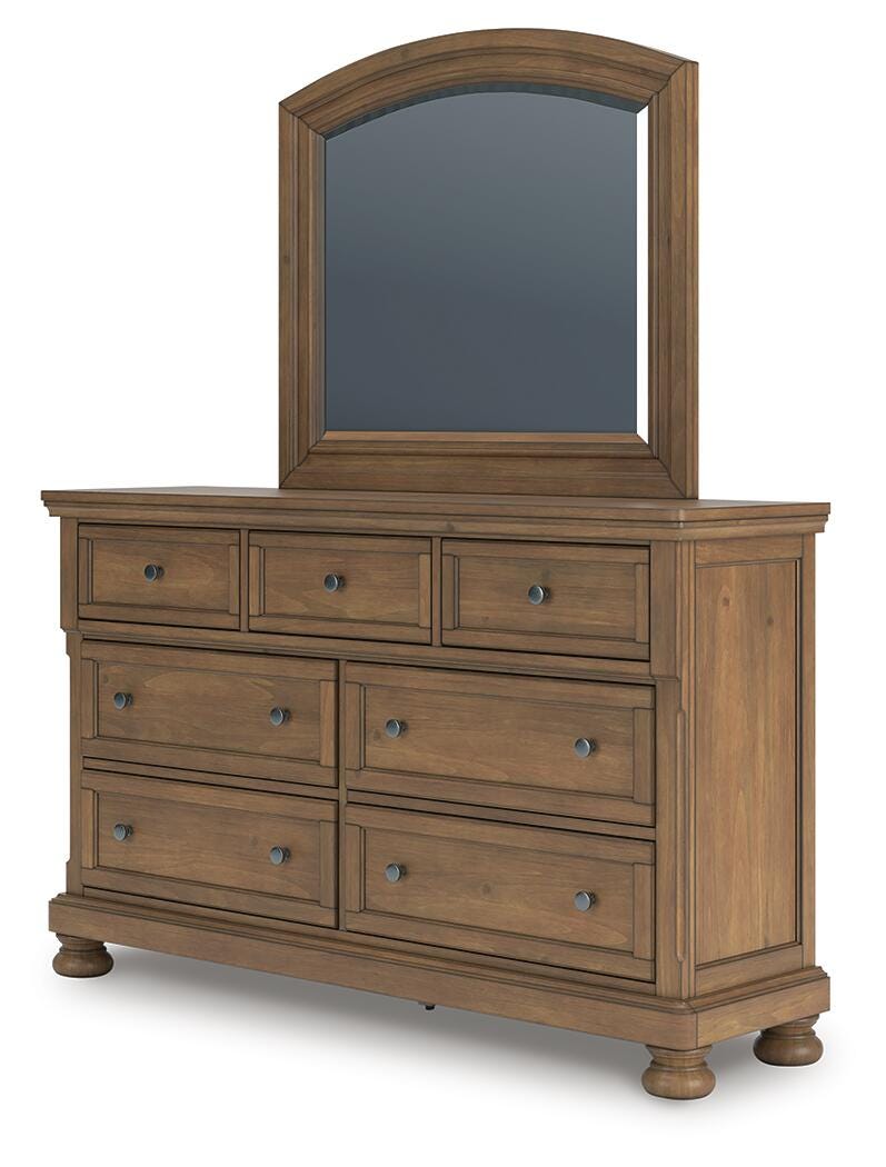 Feddinger Queen Panel Bed, Dresser and Mirror