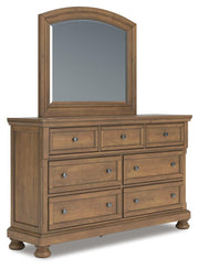 Feddinger Queen Sleigh Bed, Dresser, Mirror, Chest and Nightstand