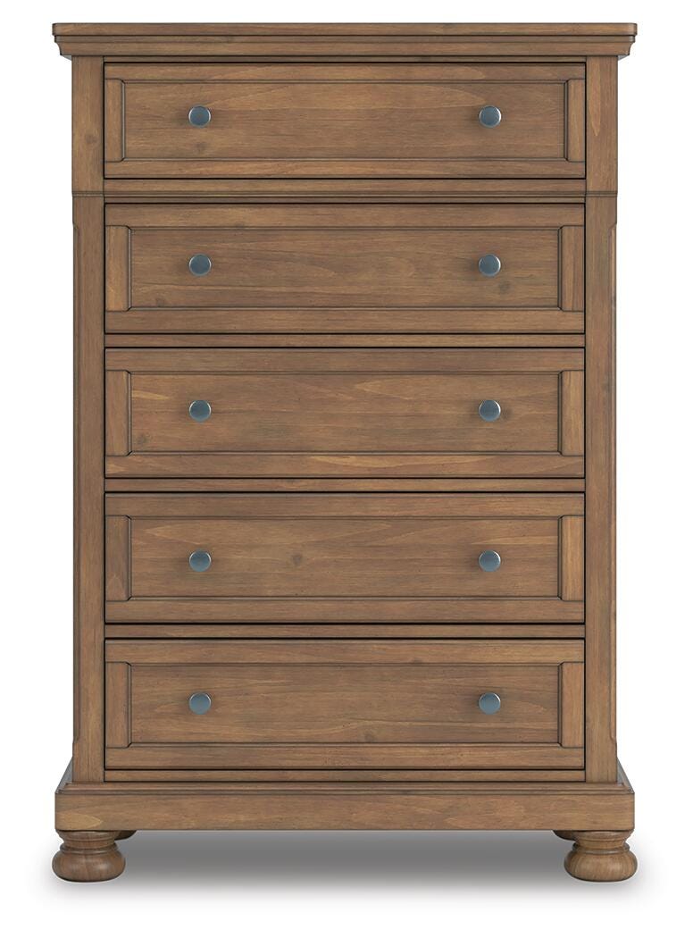 Feddinger Queen Sleigh Bed, Dresser, Mirror, Chest and Nightstand