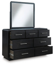 Rowanbeck King Panel Bed, Dresser, Mirror, Chest and Nightstand