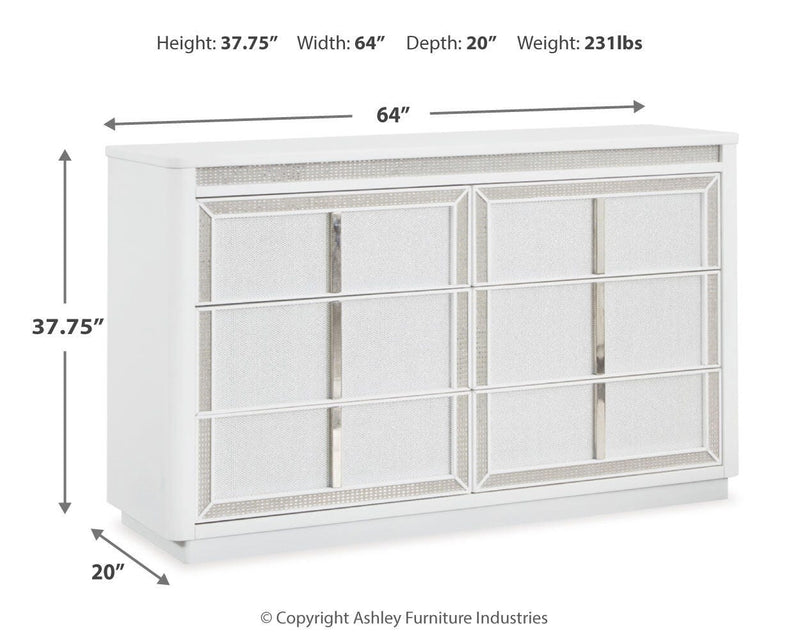 Chalanna Queen Storage Bed, Dresser and 2 Nightstands