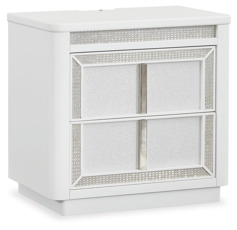 Chalanna Queen Panel Storage Bed and Nightstand