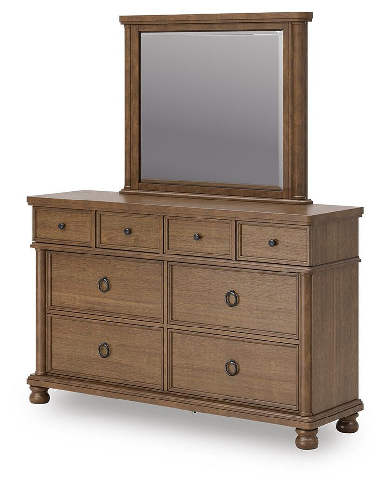 Rowlenstown Queen Poster Bed, Dresser and Mirror
