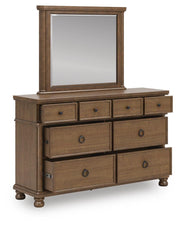 Rowlenstown Queen Poster Bed, Dresser and Mirror